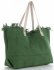 Bőr táska shopper bag Vittoria Gotti palackzöld V5902