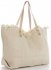 Bőr táska shopper bag Vittoria Gotti bézs V5902