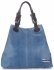 Bőr táska shopper bag Vittoria Gotti kék V2L
