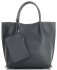 Bőr táska shopper bag Vittoria Gotti szürke V355