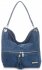Bőr táska shopper bag Vittoria Gotti kék V3821
