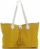 GEANȚĂ DIN PIELE shopper bag Vittoria Gotti galben V3076