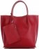 GEANȚĂ DIN PIELE shopper bag Vittoria Gotti roșu V355