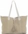 GEANȚĂ DIN PIELE shopper bag Vittoria Gotti bej V3076
