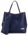 Kožené kabelka shopper bag Vittoria Gotti tmavo modrá V8