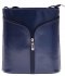 Kožené kabelka listonoška Genuine Leather 208 tmavo modrá