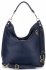 Kožené kabelka shopper bag Vittoria Gotti tmavo modrá V8047