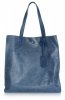 Kožené kabelka shopper bag Vera Pelle tmavě modrá 205454