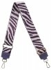 Modny Pasek Do Torebki Zebra P002 Fioletowy