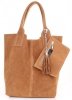 GEANȚĂ DIN PIELE shopper bag Genuine Leather roșcat 801
