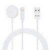 TECH-PROTECT ULTRABOOST 2IN1 MAGNETIC CHARGING KABEL  & LIGHTNING 150CM APPLE WATCH WHITE