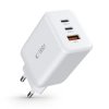 TECH-PROTECT C65W 3-PORT ŁADOWARKA SIECIOWA  PD65W/QC3.0 WHITE