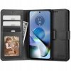 OTWIERANE KSIĄŻKOWE ETUI FUTERAŁ TECH-PROTECT  WALLET MOTOROLA MOTO G54 5G / G54 5G POWER EDITION BLACK