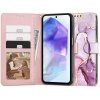 OTWIERANE KSIĄŻKOWE ETUI FUTERAŁ TECH-PROTECT  WALLET SAMSUNG GALAXY A55 5G MARBLE