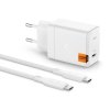 SPIGEN ARCSTATION PRO GAN-651 1-PORT ŁADOWARKA SIECIOWA  65W + KABEL TYP-C  WHITE