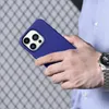 iCarer Litchi Premium Leather Case skórzane etui iPhone 14 Pro Max magnetyczne z MagSafe ciemnoniebieski (WMI14220712-DB)