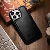 iCarer Leather Oil Wax etui iPhone 14 Pro Max skórzany pokrowiec czarne (WMI14220720-BK)
