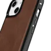 iCarer Leather Oil Wax etui iPhone 14 Pro Max skórzany pokrowiec brązowe (WMI14220720-BN)