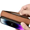 iCarer Wallet Case 2in1 etui iPhone 14 Pro Max skórzany pokrowiec z klapką Anti-RFID brązowy (WMI14220728-BN)