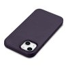 iCarer Case Leather pokrowiec etui z naturalnej skóry do iPhone 14 Plus ciemnofioletowy (kompatybilne z MagSafe)