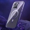 Kingxbar PQY Ice Crystal Series magnetyczne etui iPhone 14 Plus MagSafe szare