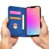 Magnet Card Case etui Samsung Galaxy S23 Ultra pokrowiec z klapką portfel podstawka niebieskie