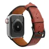 Pasek skórzany Strap Leather do Apple Watch 38 / 40 / 41 mm opaska bransoleta - czerwony