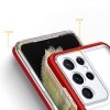 Clear 3in1 etui do Samsung Galaxy S23 Ultra silikonowy pokrowiec z ramką czerwone