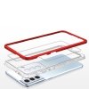 Clear 3in1 etui do Samsung Galaxy S23 silikonowy pokrowiec z ramką czerwone