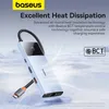 HUB USB 6w1 Baseus Metal Gleam Series II USB-A/USB-C/USB-C PD/HDMI/RJ45 - czarny