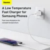Szybka ładowarka sieciowa Baseus Si USB-C 25W 3A z kablem USB-C / USB-C 1m - biały