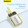 Powerbank Baseus Magnetic Mini MagSafe 10000mAh 20W z wbudowanym kablem Lightning - żółty + kabel Baseus Simple Series USB-C - U