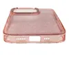 Etui Glitter Case na iPhone 16 - różowe z brokatem