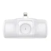 Mini powerbank Wozinsky WF16-YLS 5000mAh 15W Lightning z wbudowanym kablem USB-C i ładowarką do Apple Watch - biały