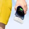 Mini powerbank Wozinsky WF16-YLS 5000mAh 15W Lightning z wbudowanym kablem USB-C i ładowarką do Apple Watch - biały