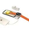 Mini powerbank Wozinsky WF16-YLS 5000mAh 15W Lightning z wbudowanym kablem USB-C i ładowarką do Apple Watch - beżowy
