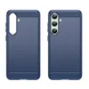 Etui silikonowe Carbon Case do Samsung Galaxy S24 FE - niebieskie