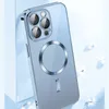 Etui Wozinsky Electroplated Magsafe na Samsung Galaxy S24 FE - niebieskie
