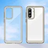 Etui Outer Space Case do Samsung Galaxy A56 pokrowiec z elastyczną ramką - półprzezroczyste, czarne