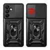 Pancerne etui Hybrid Armor Camshield z podstawką i osłoną aparatu na Samsung Galaxy A26 - czarne