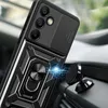 Pancerne etui Hybrid Armor Camshield z podstawką i osłoną aparatu na Samsung Galaxy A26 - czarne