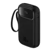 Powerbank Baseus QPow 2 20000mAh 30W z 2 wbudowanymi kablami USB-C - czarny