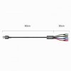 Baseus kabel przewód USB 4w1 Lightning / 2x USB Typ C / micro USB w nylonowym oplocie 3.5A 1.2m czarny (CA1T4-B01)