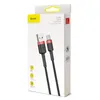 Baseus Cafule Cable wytrzymały nylonowy kabel przewód USB / USB-C QC3.0 2A 3M czarno-czerwony (CATKLF-U91)