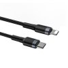 Kabel Baseus CATLKLF-G1 Lightning - USB-C PD QC 18W 480Mb/s 1m - czarno-szary