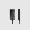 Ugreen zewnętrzna karta dzwiękowa muzyczna adapter USB - 3,5 mm mini jack z regulacją głośnościc 15cm czarny (40964)