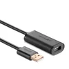 Ugreen kabel aktywny przedłużacz USB 2.0 480 Mbps 5 m czarny (US121 10319)