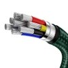 Kabel Baseus CATJK-D06 USB-C - USB-C PD QC 100W 5A 480Mb/s 2m - zielony