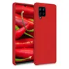 Silicone Case elastyczne silikonowe etui pokrowiec Samsung Galaxy A42 5G czerwony