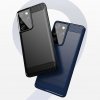 Carbon Case elastyczne etui pokrowiec Samsung Galaxy S21 Ultra 5G niebieski